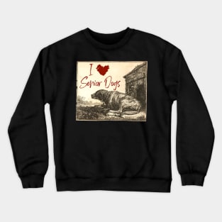 I Love Senior Dogs Crewneck Sweatshirt